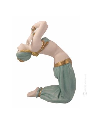 BAILARINA ORIENTAL Figura de porcelana Capodimonte hecha a mano Made in Italy