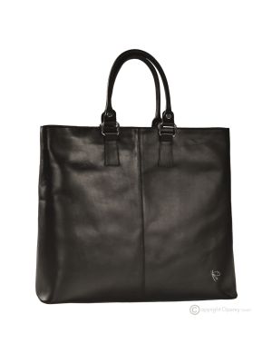 GRETA Shopper tote bolso de hombro para mujer en piel auténtica hecha a mano