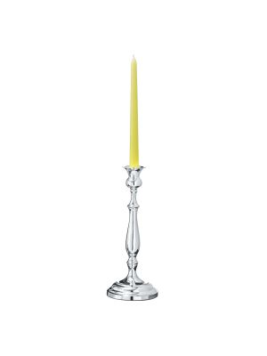 CANDELO INGLÉS Candelabro 1 Llama Portavelas Plateado Hecho a Mano Made in Italy