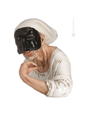 PULCINELLA Figura de porcelana Capodimonte hecha a mano Made in Italy