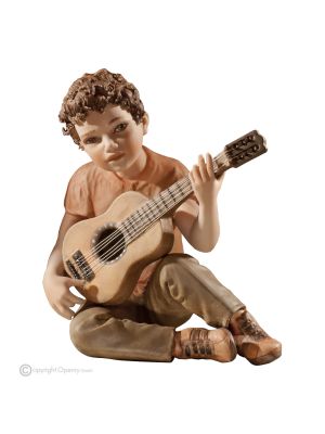 ERIK - Músico con guitarra de porcelana, refinada artesanía italiana.