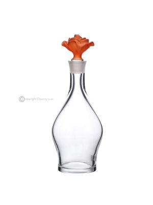 MILANO Decanter, botella decorativa moderna pintada a mano en vidrio de calidad superior.