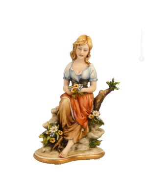 Estatuilla PRIMAVERA Estatua Capodimonte Figura de porcelana hecha a mano Made in Italy