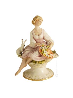 Figura CABALLERO Estatua Capodimonte Figura de porcelana hecha a mano Made in Italy