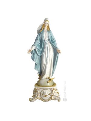 Figura de NUESTRA SEÑORA DE GRACIA Estatua de porcelana Capodimonte hecha a mano en Italia