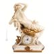 LADY BATHER Reloj de mesa de porcelana Capodimonte, artesanía Made in Italy