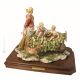 REGRESO DE LOS CAMPOS Figura de porcelana Capodimonte hecha a mano Made in Italy