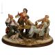 GRAN JUEGO DE CARTAS Figura de porcelana Capodimonte figura hecha a mano Made in Italy