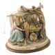 VENDEDOR VERDE Figura de porcelana Capodimonte hecha a mano Made in Italy