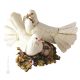 PAREJA DE PALOMAS Figura de porcelana Capodimonte, artesanía Made in Italy