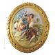 BACO Y ARIANNE Cuadro en bajorrelieve de porcelana Capodimonte hecho a mano Made in Italy