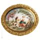 ESCENA PASTORAL Pintura en bajorrelieve Porcelana de Capodimonte Made in Italy