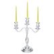 CANDELABRO INGLÉS Candelabro de 3 Llamas Portavelas Plateado Hecho a Mano Made in Italy