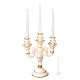 PORTAVELAS Candelabro artístico de cerámica estilo barroco con detalles en color oro de 24k Made in Italy