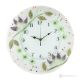 NINFEA Reloj de pared, vidrio artístico decorado en relieve floral, hecho a mano