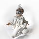 Máscara de carnaval PULCINELLA Capodimonte, refinada porcelana romántica.