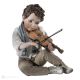 TAMINO - Músico con violín en porcelana de Capodimonte, fabricado en Italia.