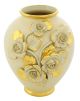 BRIO ROSE VASE Jarrón de Cerámica Creaciones Artísticas Estilo Barroco Oro 24k Hecho en Italia