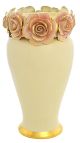 GIOIA ROSE VASE Jarrón de Cerámica Creaciones Artísticas Estilo Barroco Oro 24k Hecho en Italia