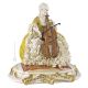 Figura SEÑORA CON VIOLONCHELO Estatua Figura de porcelana Capodimonte hecha a mano en Italia