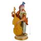 PAYASO CON CONTRABAJO Estatua Estatua Capodimonte Porcelana Hecha a mano Made in Italy