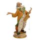 PAYASO CON SAXOFÓN Figura Estatua Capodimonte Porcelana Hecha a Mano Made in Italy