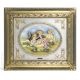 ESCENA PASTORAL MADRE CON NIÑO Cuadro bajorrelieve Porcelana de Capodimonte Hecho en Italia