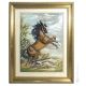 CABALLO PRAMPING Cuadro en bajorrelieve Porcelana de Capodimonte Made in Italy