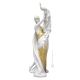 DAMA CON PAVO REAL Estatua Figura Capodimonte Porcelana Hecha a mano Made in Italy