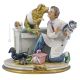 Estatua VETERINARIO Estatua Capodimonte Figura de porcelana hecha a mano Made in Italy