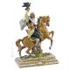 Estatua CAZA CON HALCÓN Estatua Figura de porcelana Capodimonte hecha a mano Made in Italy Altura 57 cm